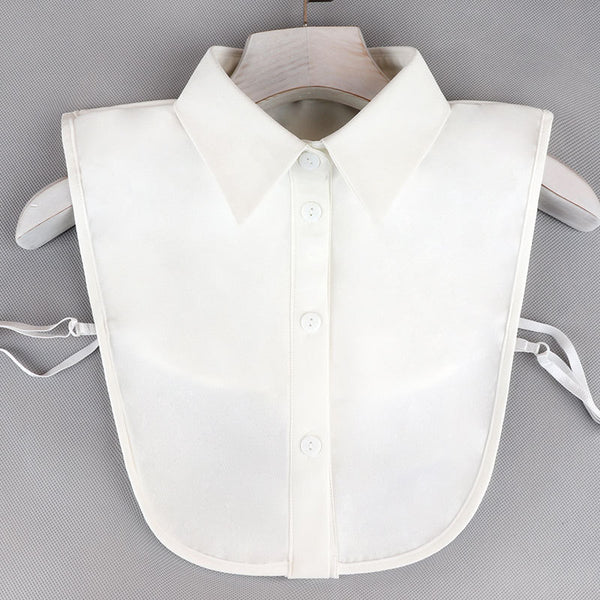 Blusa Casual de Gasa con Cuello Postizo Elegante - Image 4