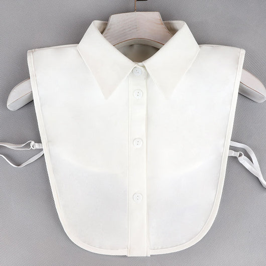 Blusa Casual de Gasa con Cuello Postizo Elegante - Image 4