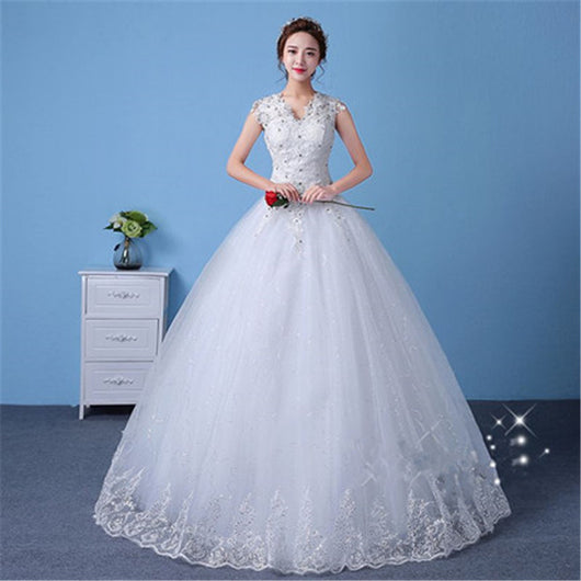 Vestido de Novia con Mangas Delicadas - Diseño Elegante y Sofisticado
