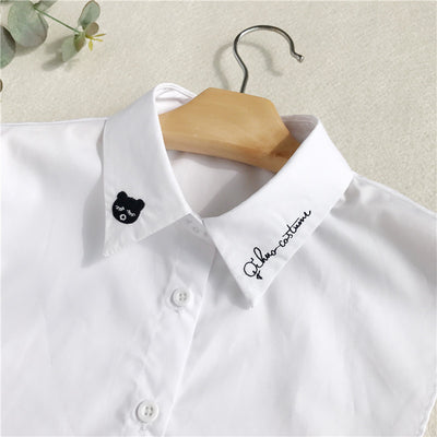 Blusa Casual Versátil con Cuello Postizo Desmontable - Image 56