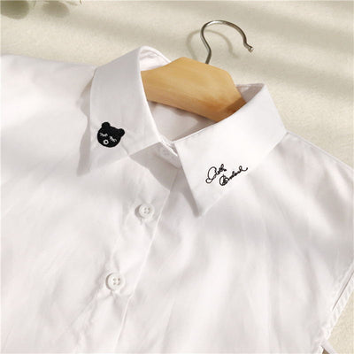 Blusa Casual Versátil con Cuello Postizo Desmontable - Image 40
