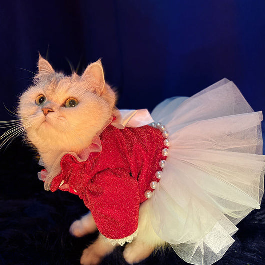 Vestido Elegante para Gatas - Tutu Princesa con Diseño de Boda - Image 11