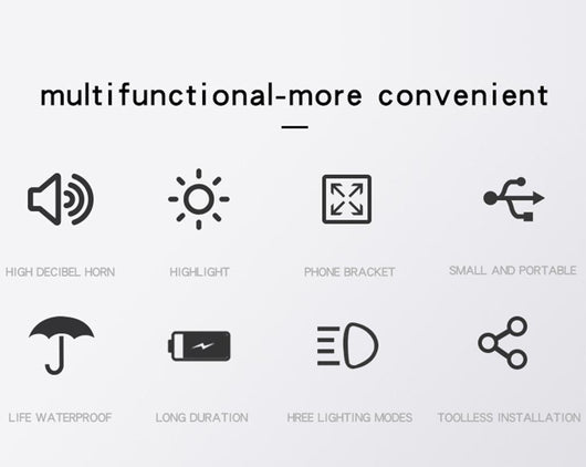 Soporte Multifuncional para Celular en Bicicleta con Cargador, Luz LED y Timbre - Image 24