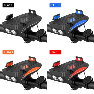 Soporte Multifuncional para Celular en Bicicleta con Cargador, Luz LED y Timbre - Image 25