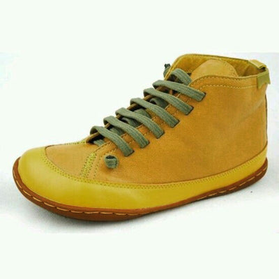 Botas de Cuero con Cordones Estilo Europeo