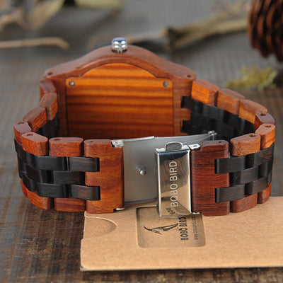 Reloj de Madera para Hombre - Diseño Rústico Único con Movimiento de Cuarzo - Image 9