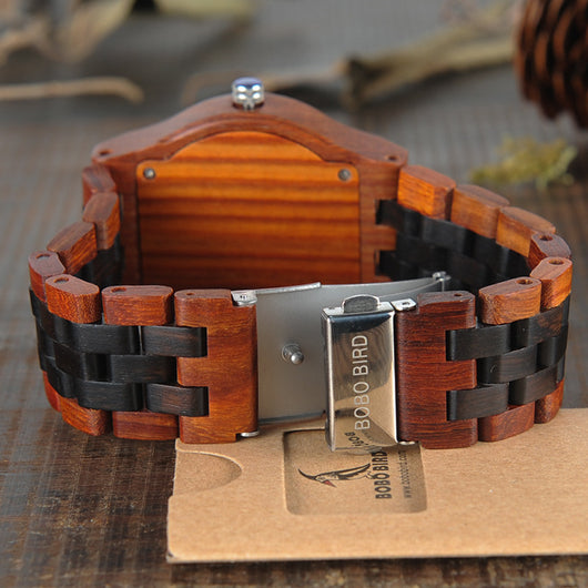 Reloj de Madera para Hombre - Diseño Rústico Único con Movimiento de Cuarzo - Image 9