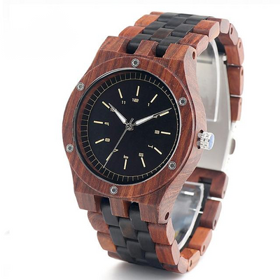 Reloj de Madera para Hombre - Diseño Rústico Único con Movimiento de Cuarzo