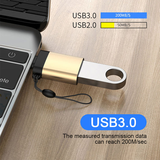 Adaptador USB-C a USB 3.0 Hembra con Cadena de Seguridad - Image 6