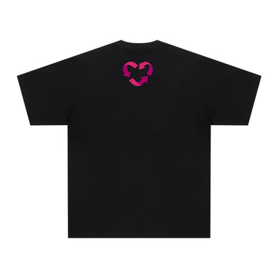 Short Holgado con Estampado Flocking Corazón Durazno - Image 10