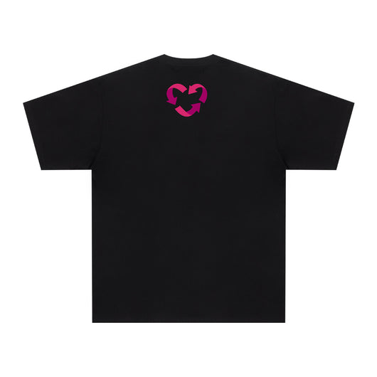 Short Holgado con Estampado Flocking Corazón Durazno - Image 10