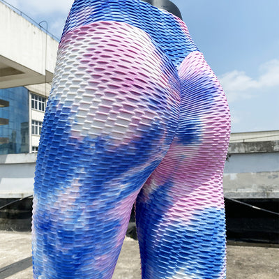 Shorts Deportivos Levantadores con Diseño Tie Dye Jacquard