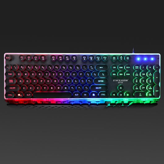 Teclado Gaming Retro Gx60 Punk - Conexión USB con Efecto Luminoso - Image 7