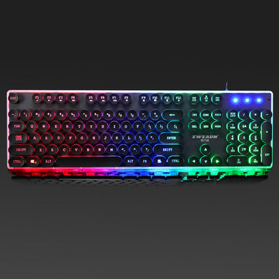 Teclado Gaming Retro Gx60 Punk - Conexión USB con Efecto Luminoso - Image 4