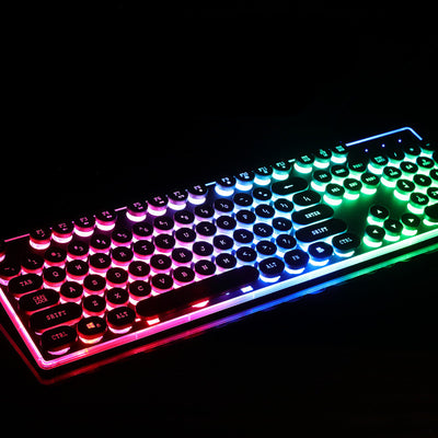 Teclado Gaming Retro Gx60 Punk - Conexión USB con Efecto Luminoso - Image 5