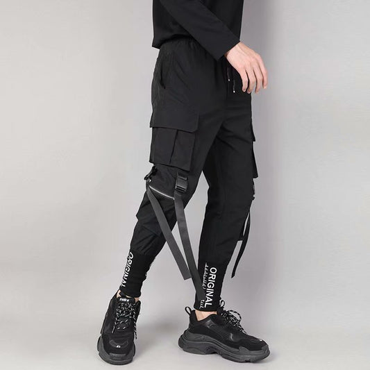 Pantalones Harem Ajustados con Bolsillos 3D y Bordados en los Tobillos - Image 2