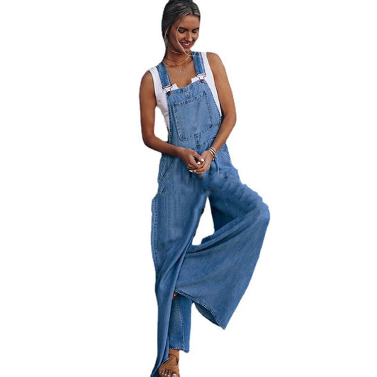 Jumpsuit Ancho de Pierna para Mujer - Comodidad Vacacional de Verano - Image 11