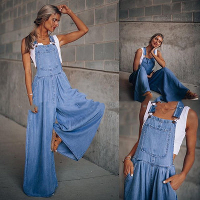 Jumpsuit Ancho de Pierna para Mujer - Comodidad Vacacional de Verano