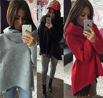 Suéter Mujer con Cuello Alto Irregular y Detalle en Escote - Image 2
