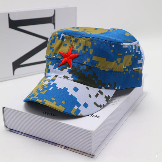 Gorra de Béisbol Visera Plana Roja Estilo Militar - Image 12