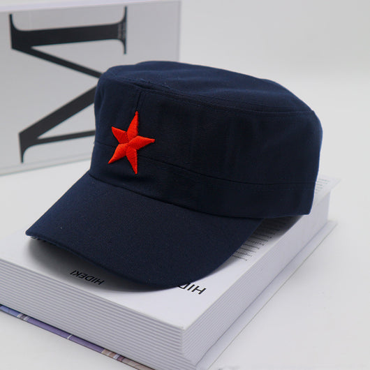 Gorra de Béisbol Visera Plana Roja Estilo Militar - Image 2