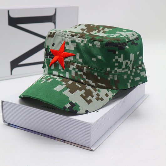 Gorra de Béisbol Visera Plana Roja Estilo Militar - Image 4