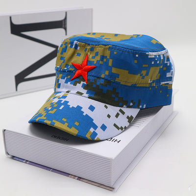 Gorra de Béisbol Visera Plana Roja Estilo Militar - Image 5