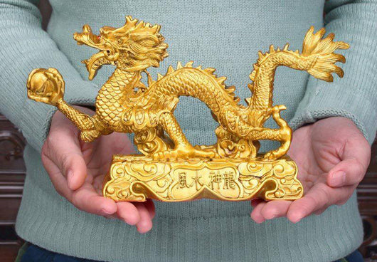 Dragón Dorado Feng Shui - Ornamento Zodiacal para Prosperidad y Protección - Image 12