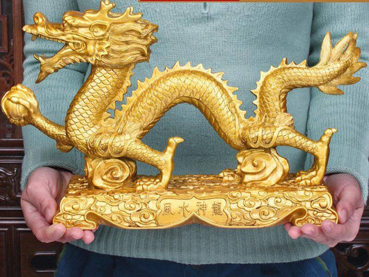 Dragón Dorado Feng Shui - Ornamento Zodiacal para Prosperidad y Protección - Image 2
