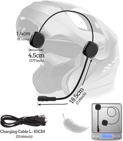 Casco de Moto con Auriculares Bluetooth Inalámbricos Integrados - Image 9