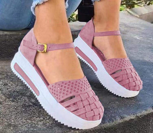 Sandalias Mujer Verano Hebilla Decorativa con Plataforma Gruesa y Puntera Reforzada - Image 9