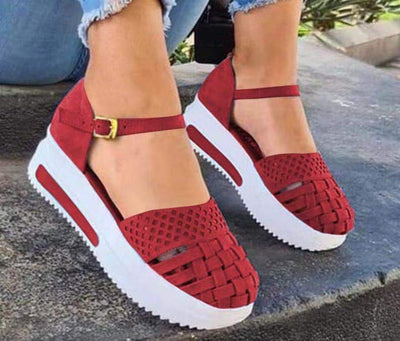 Sandalias Mujer Verano Hebilla Decorativa con Plataforma Gruesa y Puntera Reforzada - Image 10