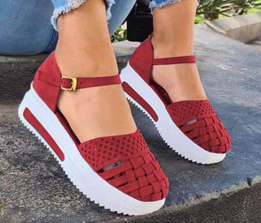 Sandalias Mujer Verano Hebilla Decorativa con Plataforma Gruesa y Puntera Reforzada - Image 10