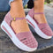 Sandalias Mujer Verano Hebilla Decorativa con Plataforma Gruesa y Puntera Reforzada