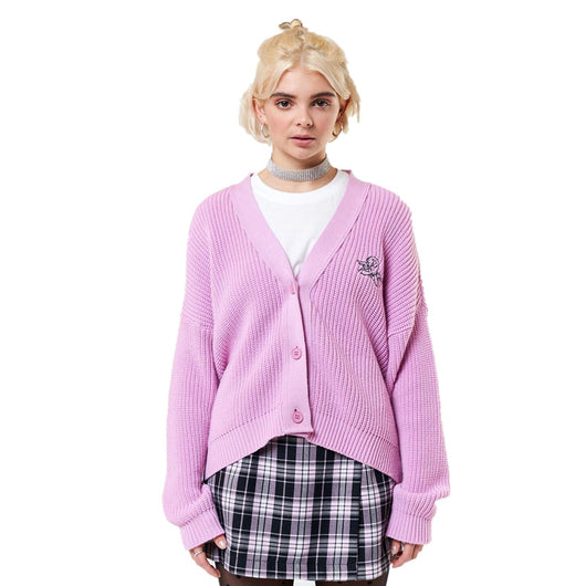 Cardigan Suelto con Bordado de Ángel - Suéter Botones para Mujer - Image 4