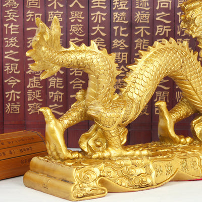 Dragón Dorado Feng Shui - Ornamento Zodiacal para Prosperidad y Protección - Image 10