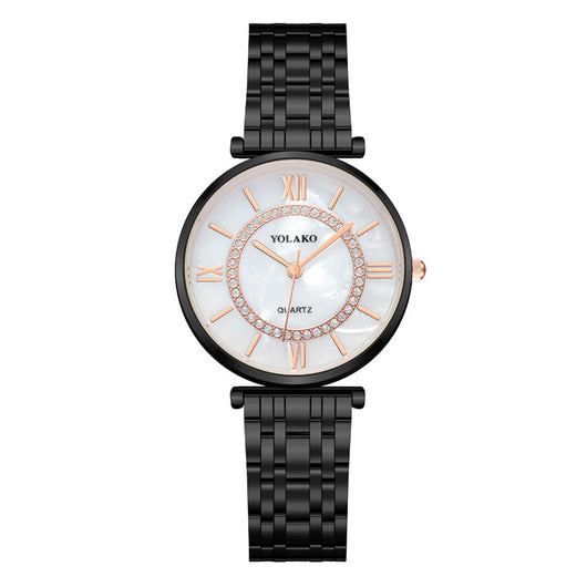 Reloj de Acero Inoxidable para Mujer con Diseño Floral Minimalista - Image 4