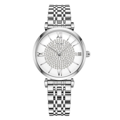 Reloj de Acero Inoxidable para Mujer con Diseño Floral Minimalista - Image 3