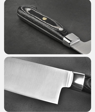 Cuchillo de Chef Profesional con Mango de Madera Texturizada - Cuchillo Multiusos de Cocina - Image 5