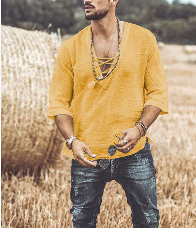 Camiseta Casual para Hombre con Detalle en Pecho - Image 8