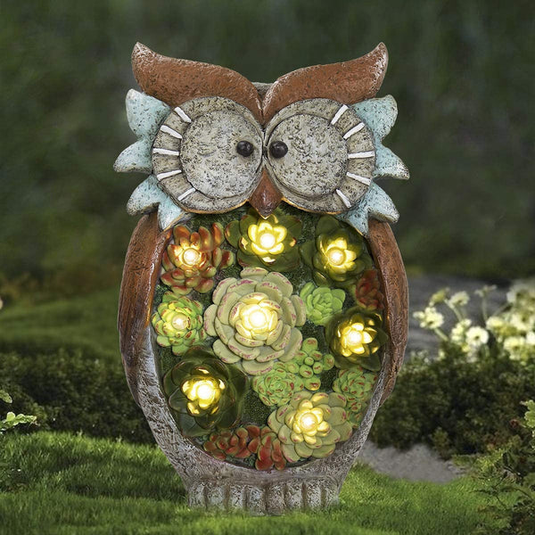 Lámpara Solar Decorativa Búho LED para Jardín y Patio
