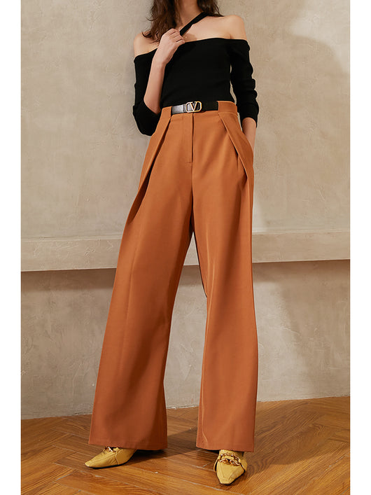 Pantalón Ancho Cintura Alta Estilo Retro con Caída Elegante - Image 3