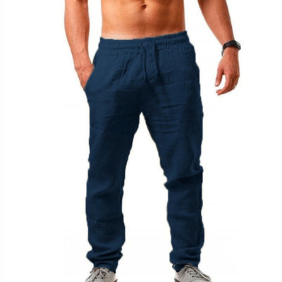Pantalones Deportivos Holgados de Algodón y Lino Transpirables - Image 3