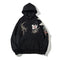 Sudadera Japonesa Yokosuka con Zorro de Nueve Colas Bordado y Capucha de Terciopelo