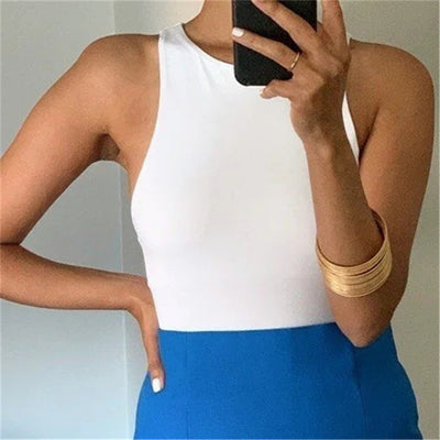 Body Ajustado sin Mangas Cuello Redondo - Image 14
