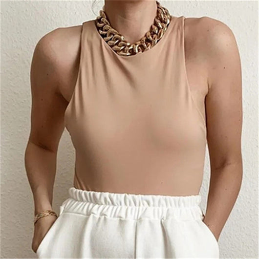 Body Ajustado sin Mangas Cuello Redondo - Image 5