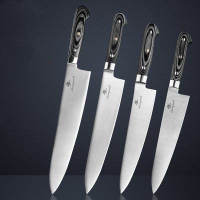 Cuchillo de Chef Profesional con Mango de Madera Texturizada - Cuchillo Multiusos de Cocina