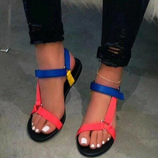 Sandalias Planas con Estampado de Leopardo y Cierre de Velcro para Mujer - Image 11