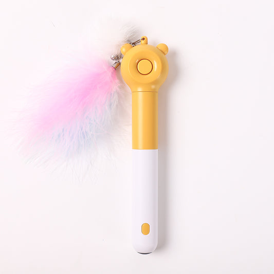 Varitas Láser Interactivas para Gatos con Campanillas y Plumas - Image 2