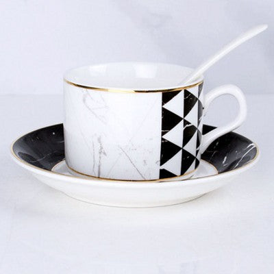 Juego de Taza de Café con Plato de Cerámica Redonda - Image 6